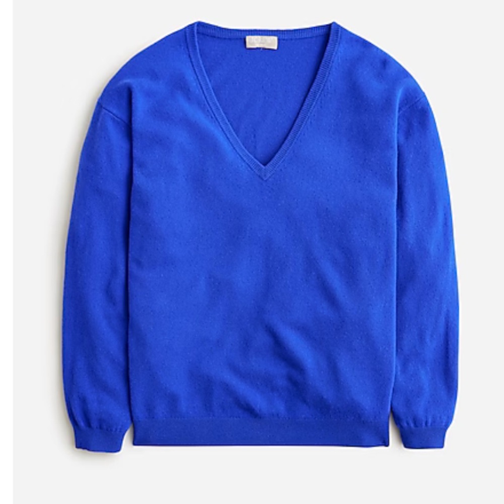 JCrew Cashmere Relaxed V-neck Sweater